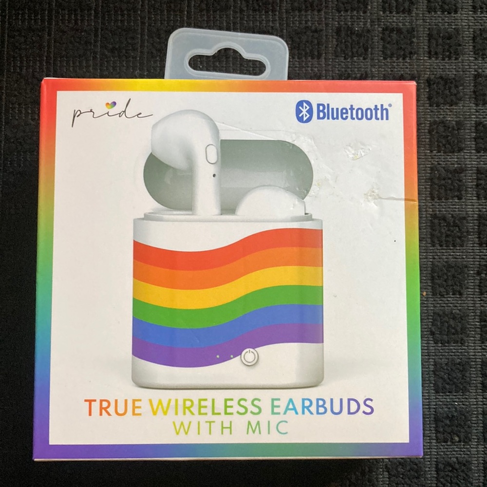 True Wireless Bluetooth Earbuds With Mic Rainbow Case